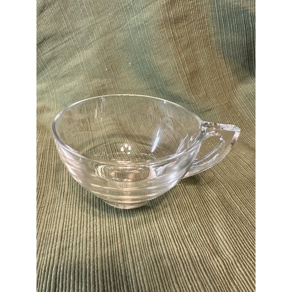 Vintage Indiana Glass Clear Daisy and Button Luncheon/Snack Plate and Cup Sets - Picture 8 of 9